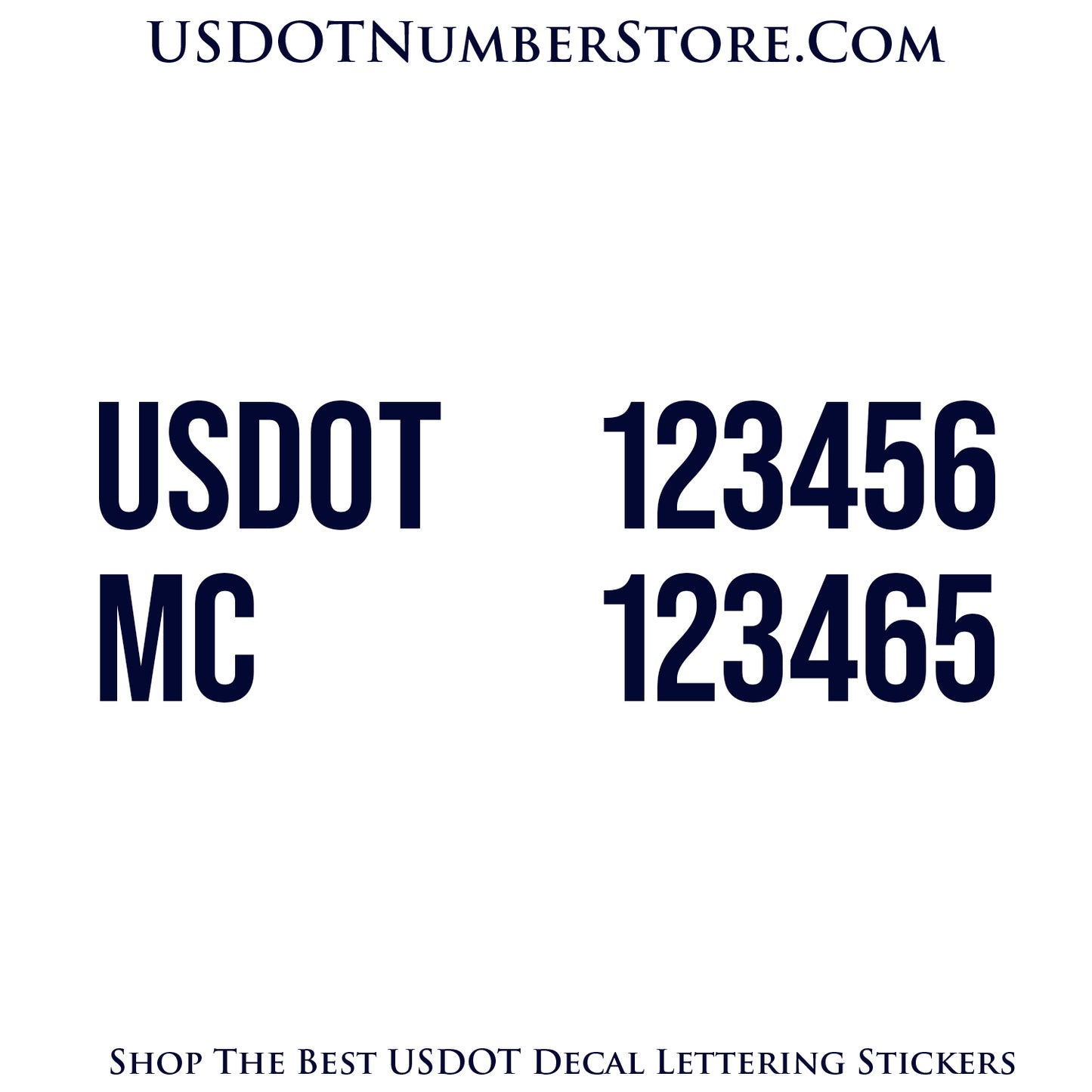 2 Lines of USDOT Number Sticker Decal Lettering | Set of 2