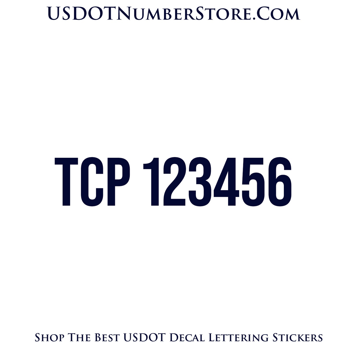 TCP Number Sticker Decal Lettering | Set of 2