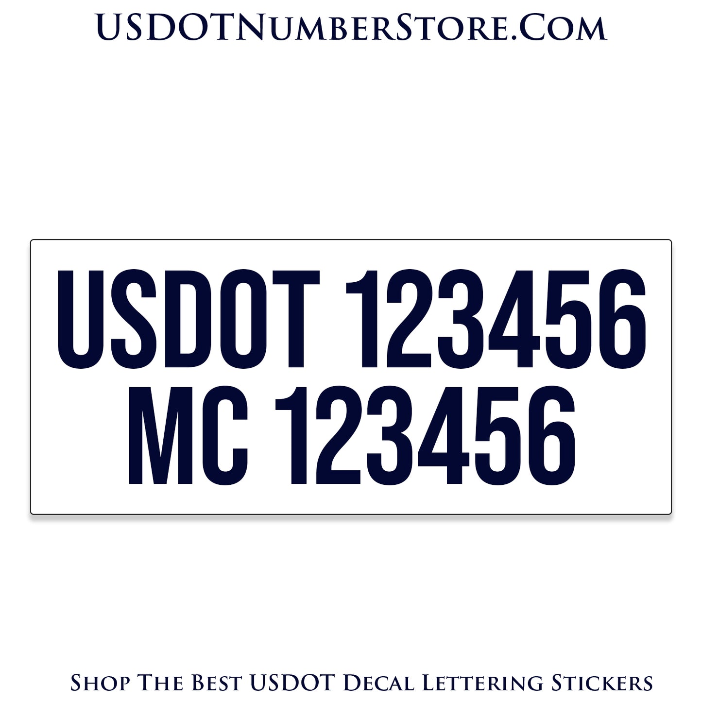 Magnetic Two Line USDOT & MC Number Decal Sign | Set of 2