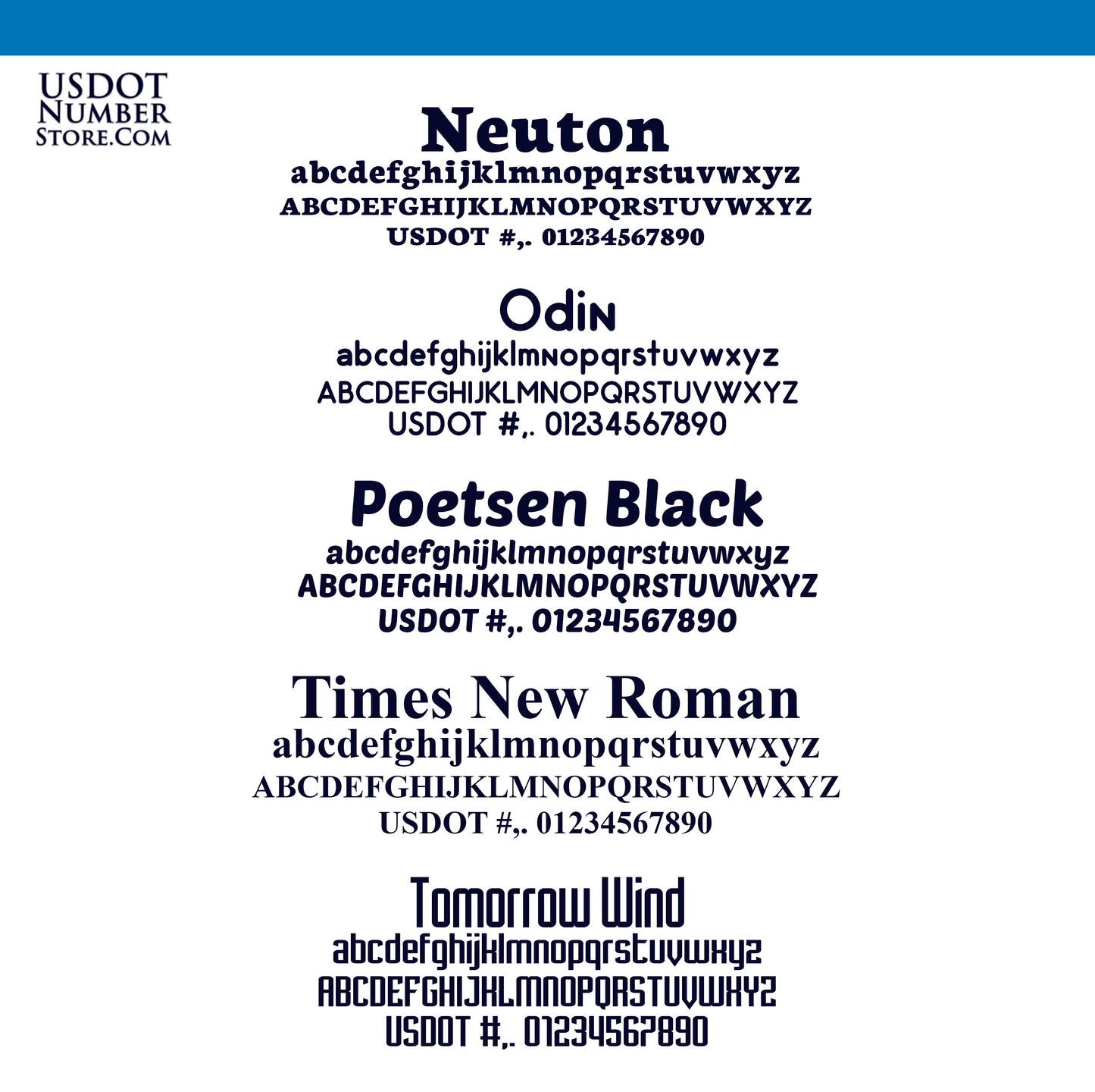 TDLR Number Sticker Decal Lettering | Set of 2