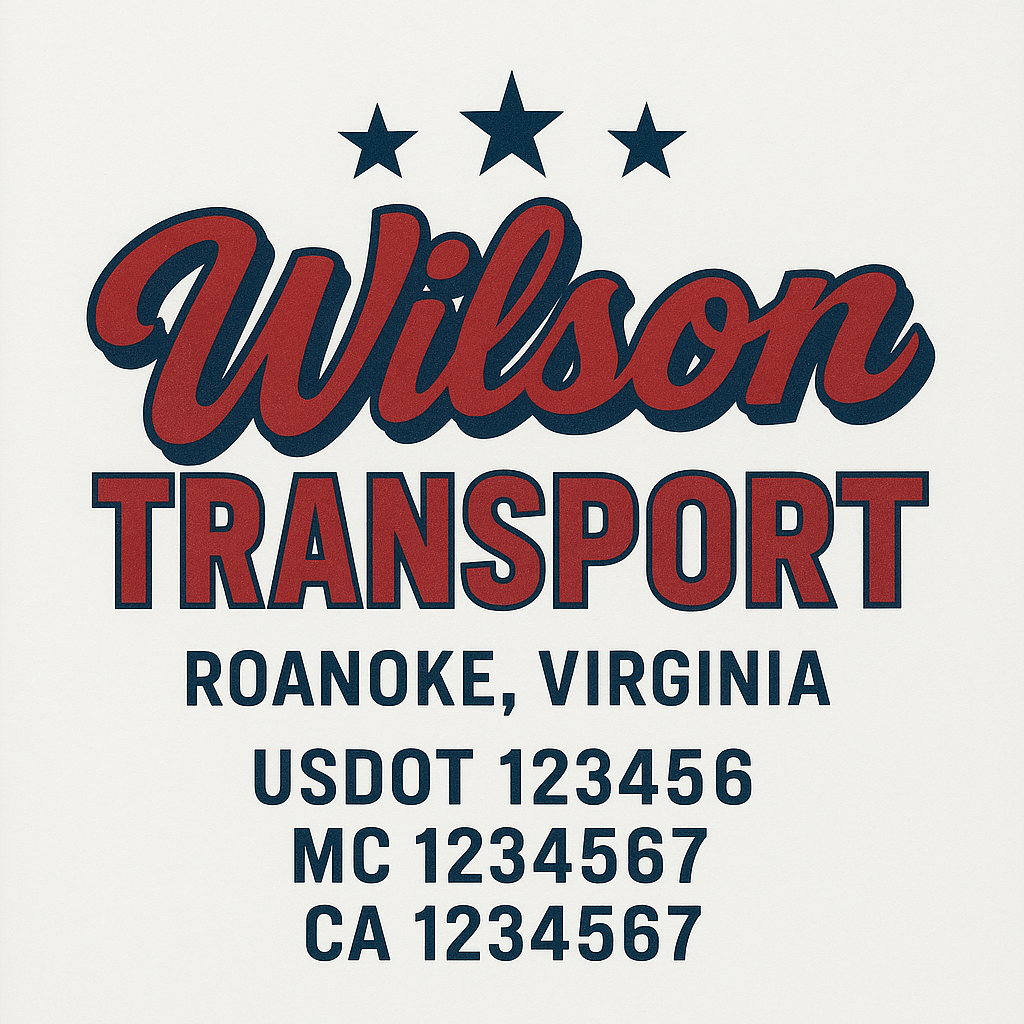 Custom Truck Door Decal Sticker Signs | Trucking or Business Name with City, USDOT, MC, CA Lettering Truck Signs