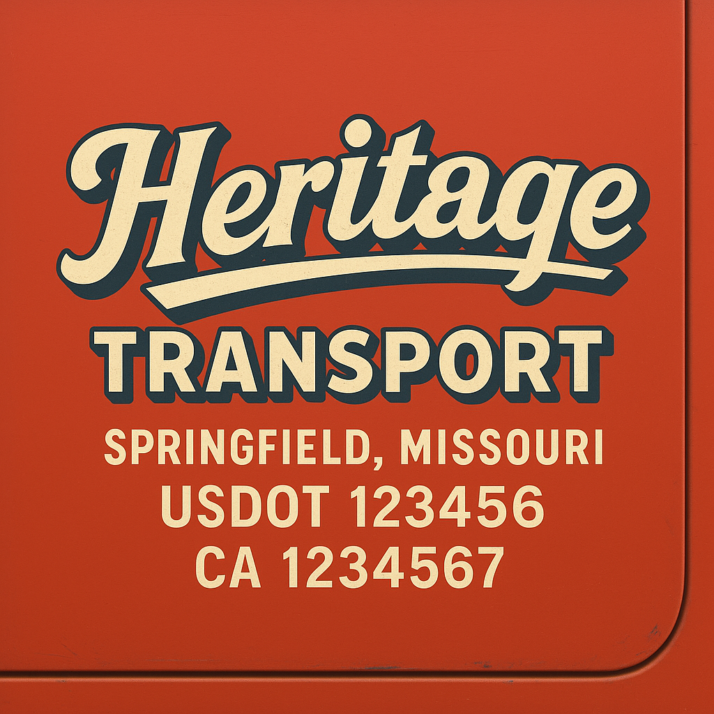 Custom Truck Door Decal Sticker Signs | Trucking or Business Name with City, USDOT, MC, CA Lettering Truck Signs
