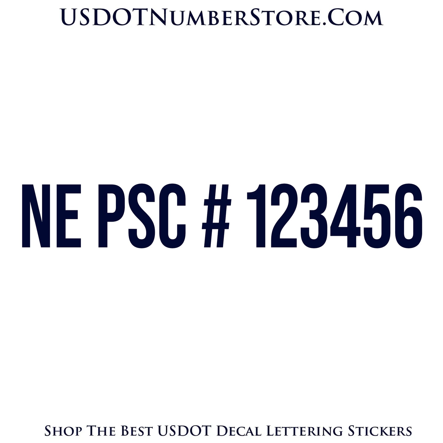 NE PSC Number Sticker Decal Lettering | Set of 2
