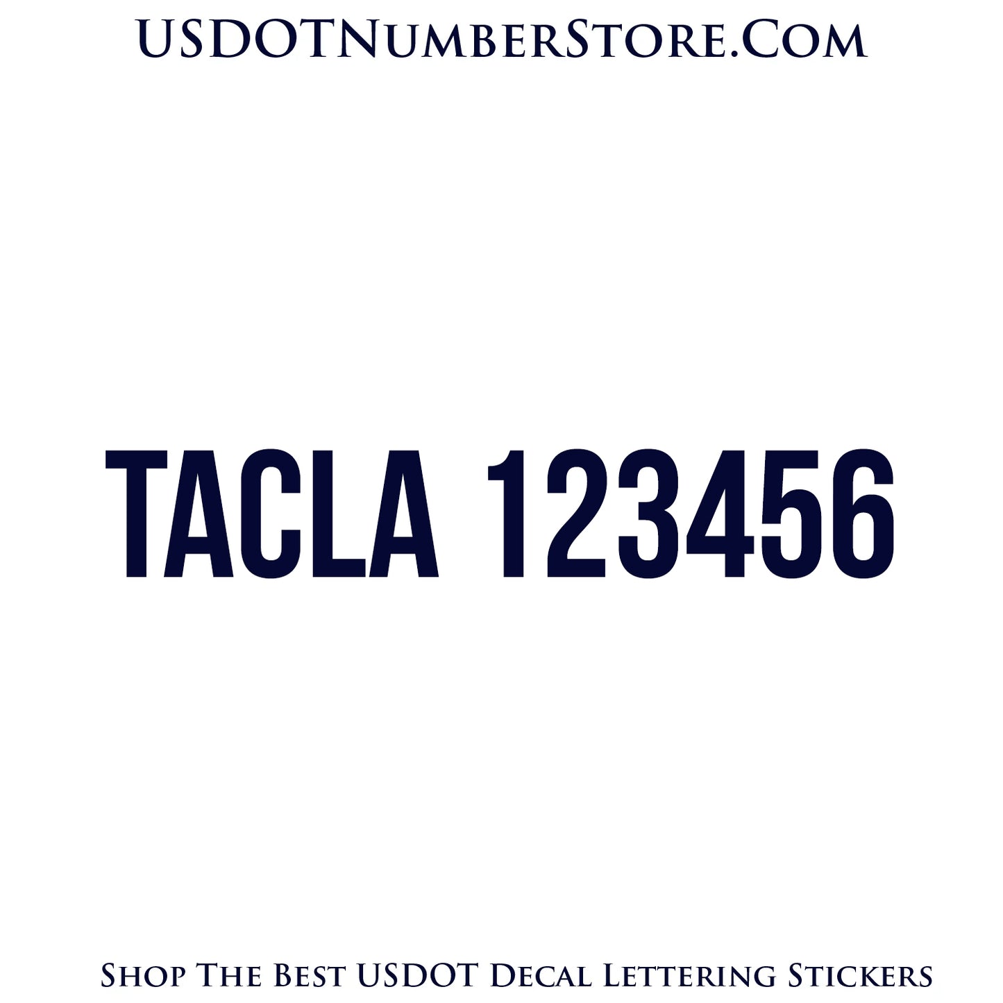 TACLA Number Sticker Decal Lettering | Set of 2