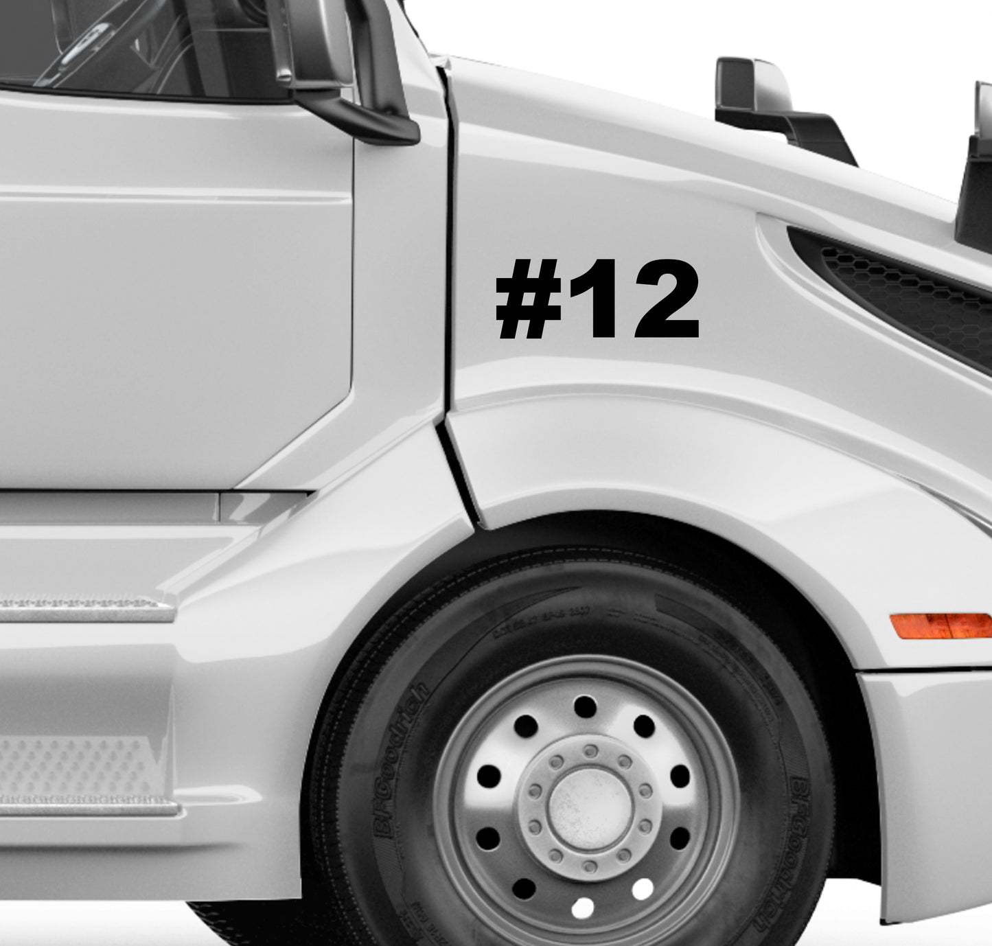 Truck or Vehicle Number Sticker Decal Lettering | Set of 2