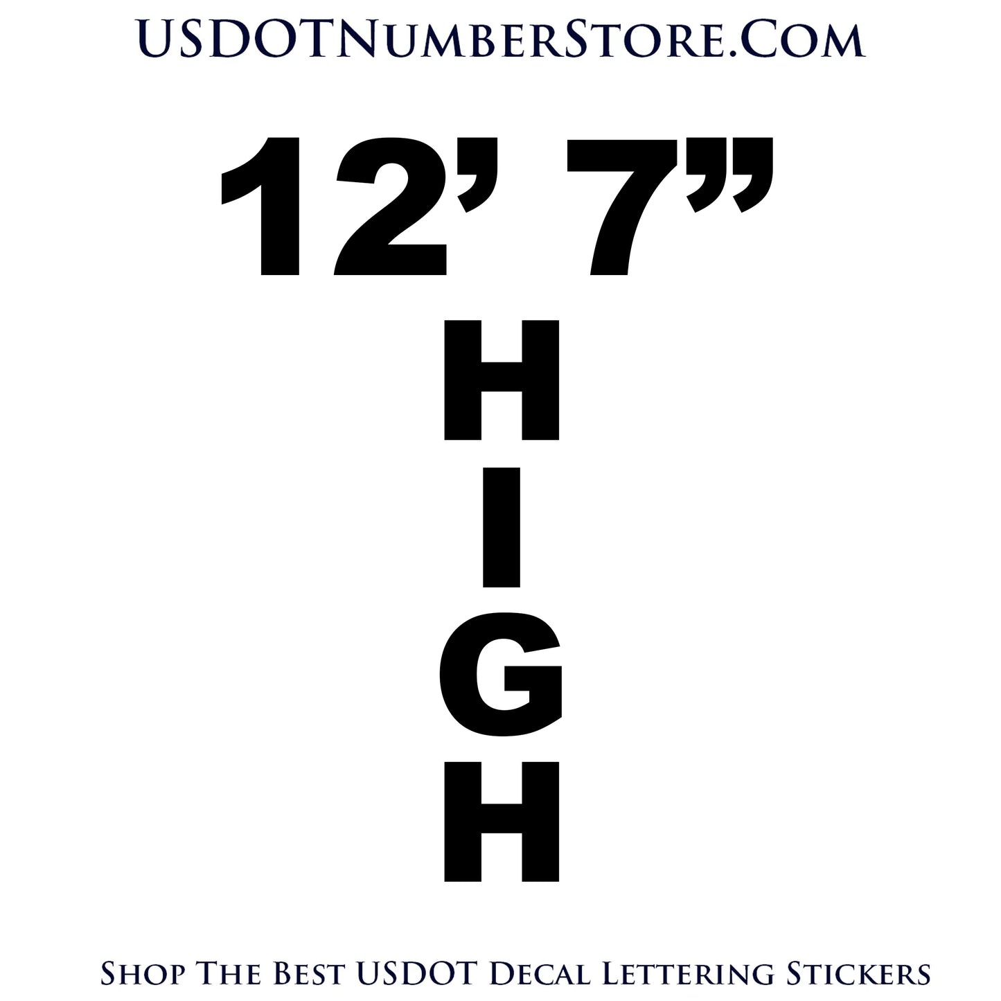 Trailer, Box or Truck Height Number Sticker Decal Lettering | Set of 2