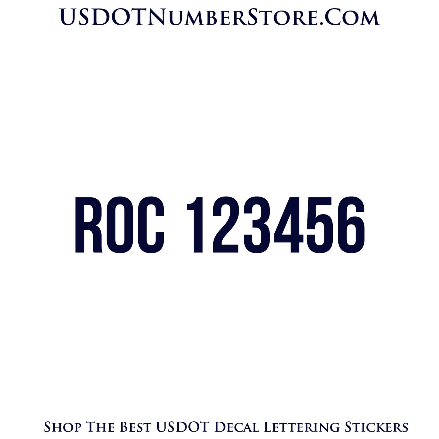 ROC Number Sticker Decal Lettering | Set of 2