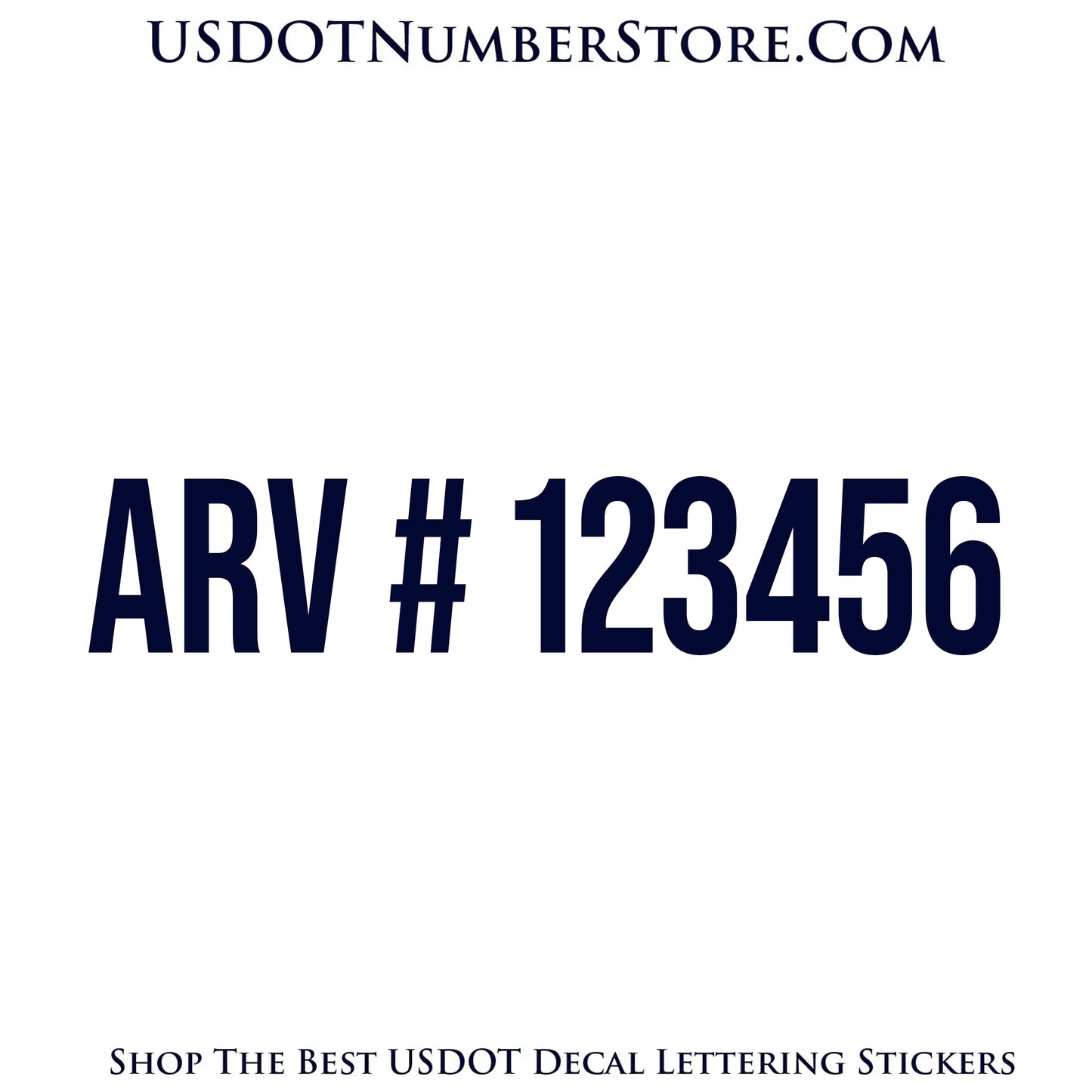 ARV Number Sticker Decal Lettering | Set of 2