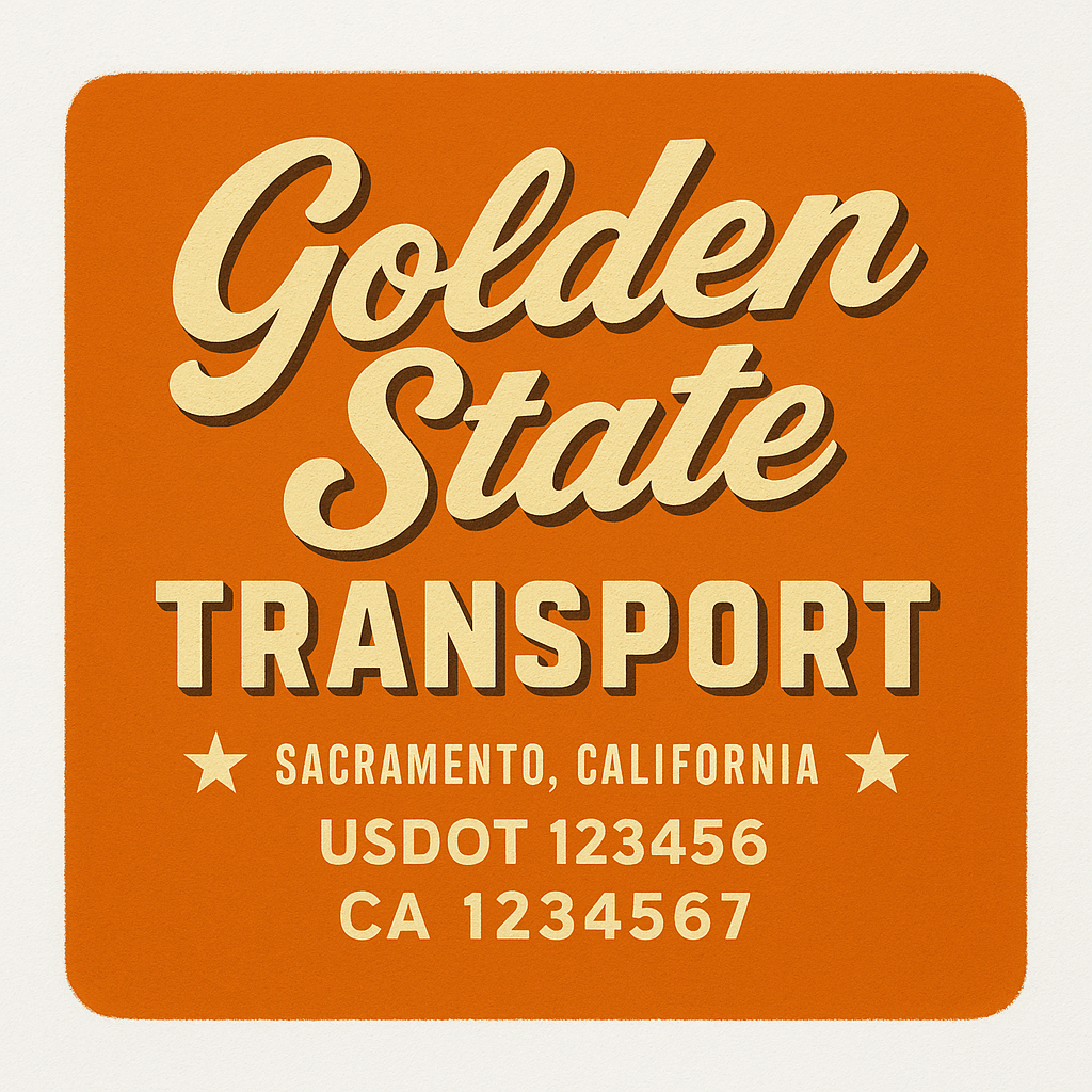 Custom Truck Door Decal Sticker Signs | Trucking or Business Name with City, USDOT, MC, CA Lettering Truck Signs