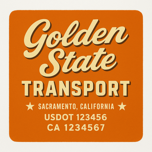 Custom Truck Door Decal Sticker Signs | Trucking or Business Name with City, USDOT, MC, CA Lettering Truck Signs