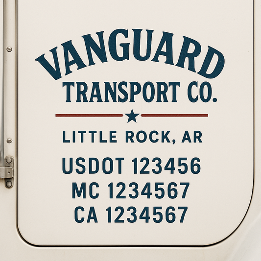 Custom Truck Door Decal Sticker Signs | Trucking or Business Name with City, USDOT, MC, CA Lettering Truck Signs