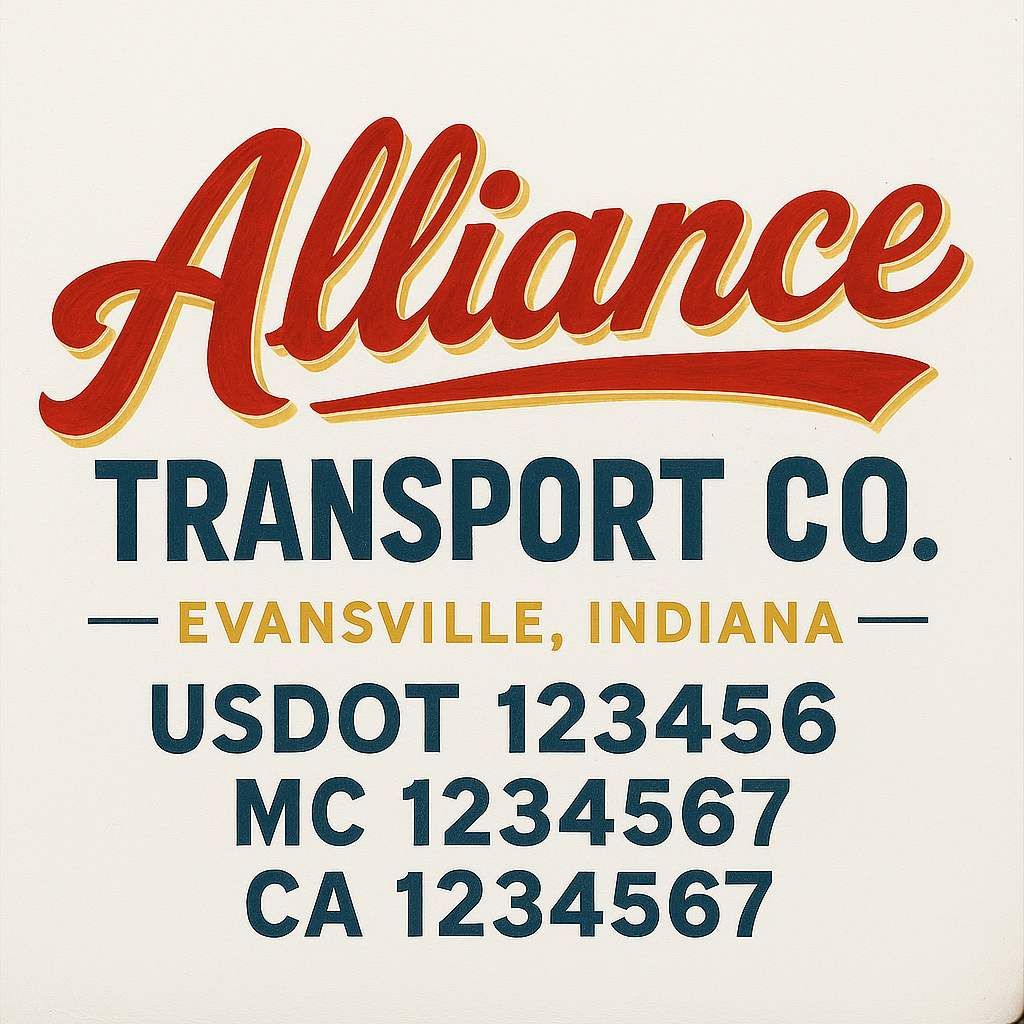 Custom Truck Door Decal Sticker Signs | Trucking or Business Name with City, USDOT, MC, CA Lettering Truck Signs