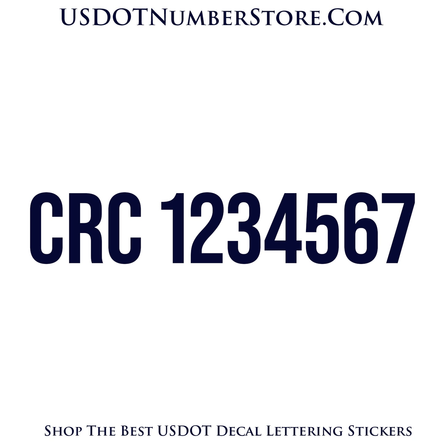 CRC Number Sticker Decal Lettering | Set of 2
