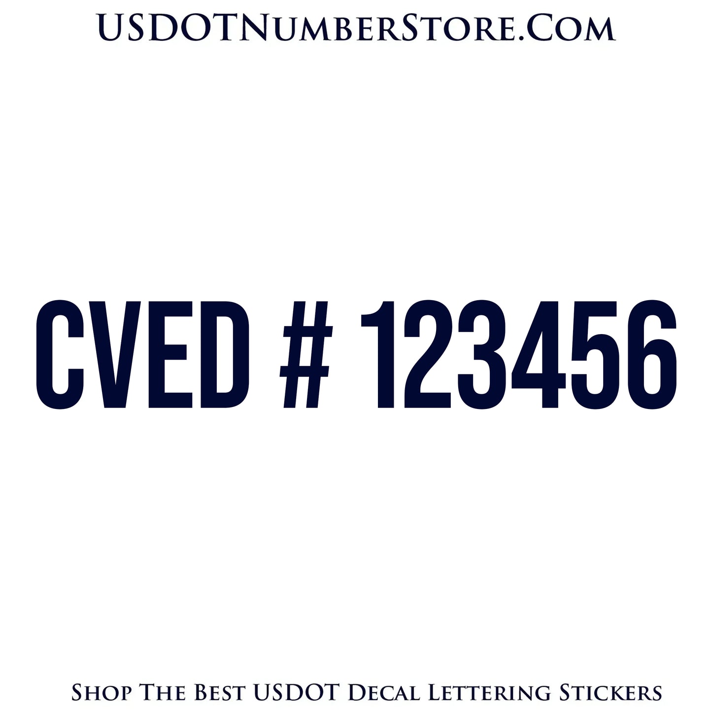 CVED Number Sticker Decal Lettering | Set of 2