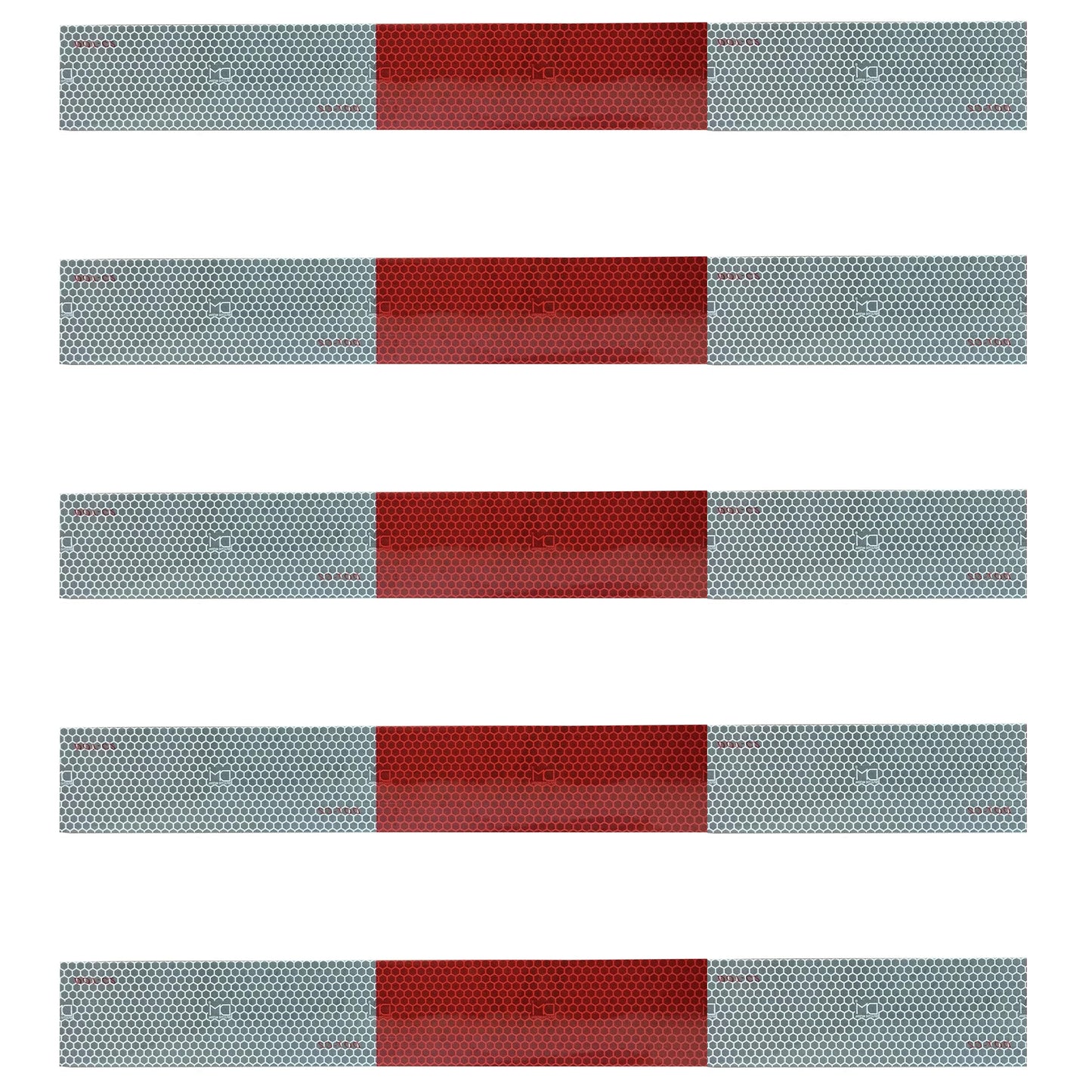 Magnetic Red & White Reflective Strips For Safety & Compliance | 2" x 18"