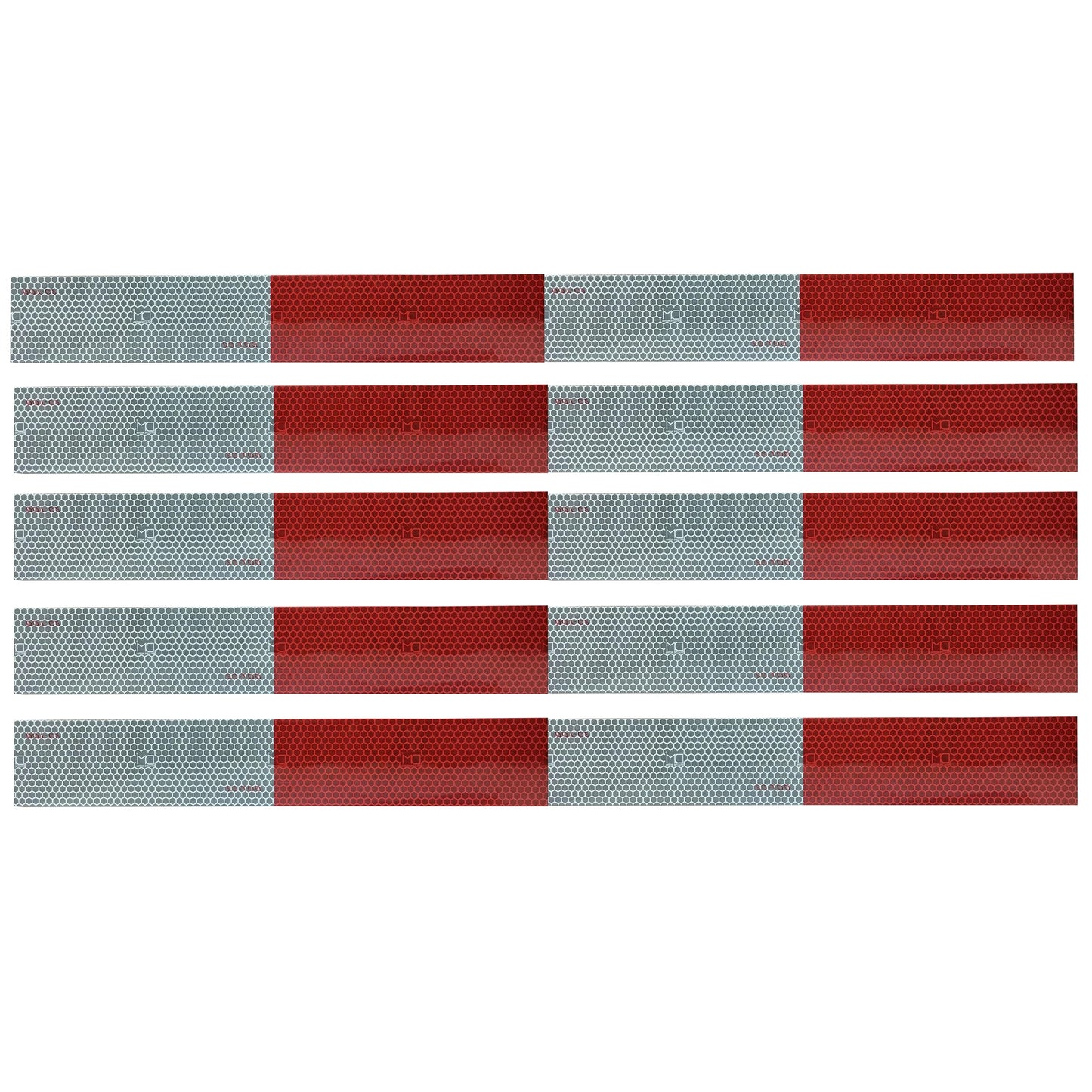Magnetic Red & White Reflective Strips For Safety & Compliance | 2" x 24"