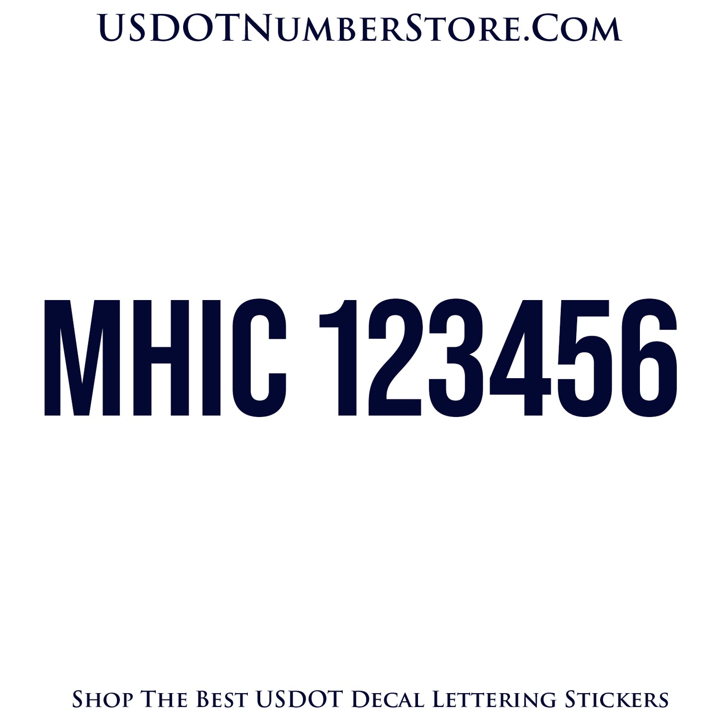 MHIC Number Sticker Decal Lettering | Set of 2