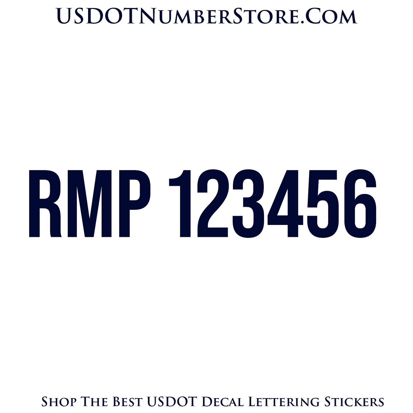 RMP Number Sticker Decal Lettering | Set of 2