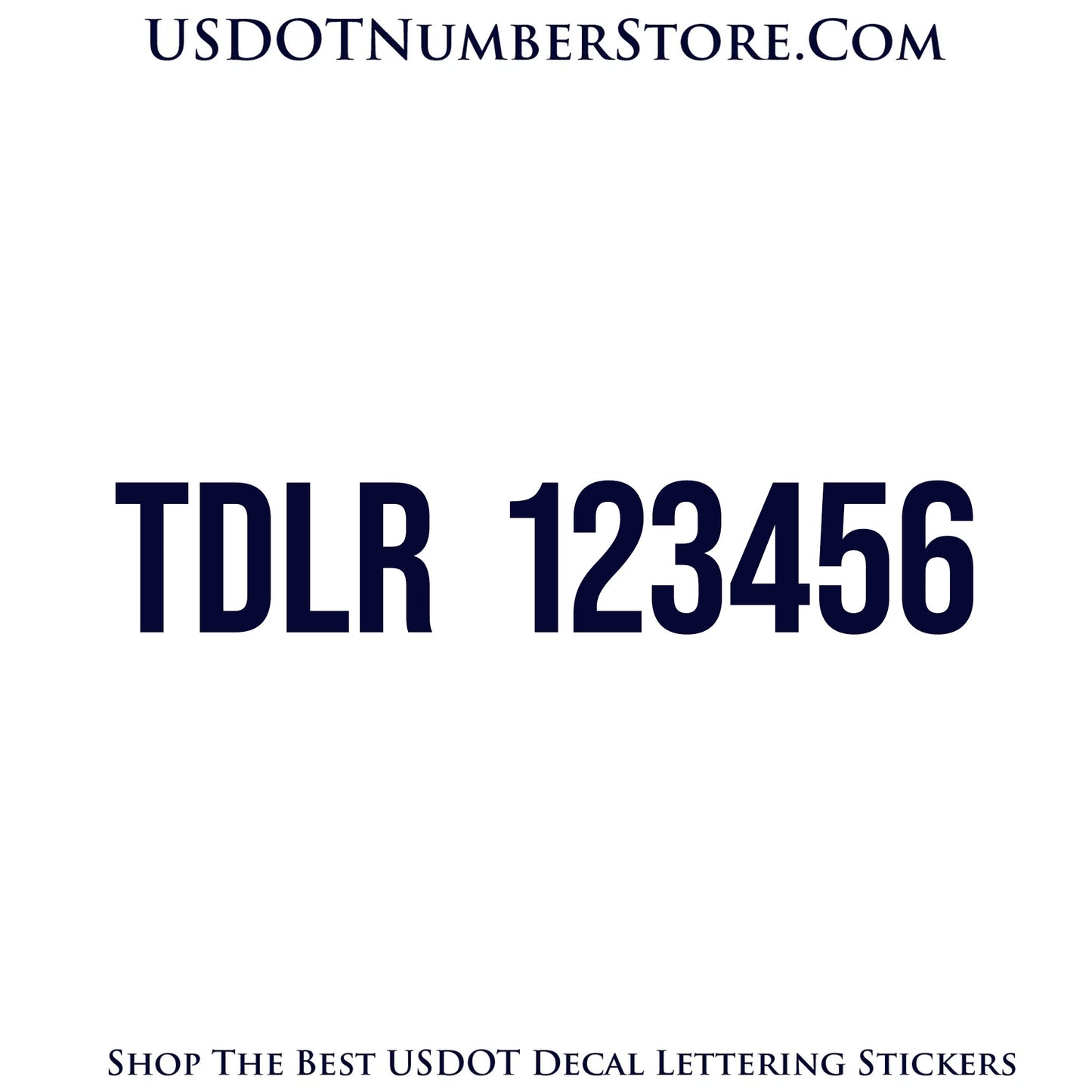 TDLR Number Sticker Decal Lettering | Set of 2