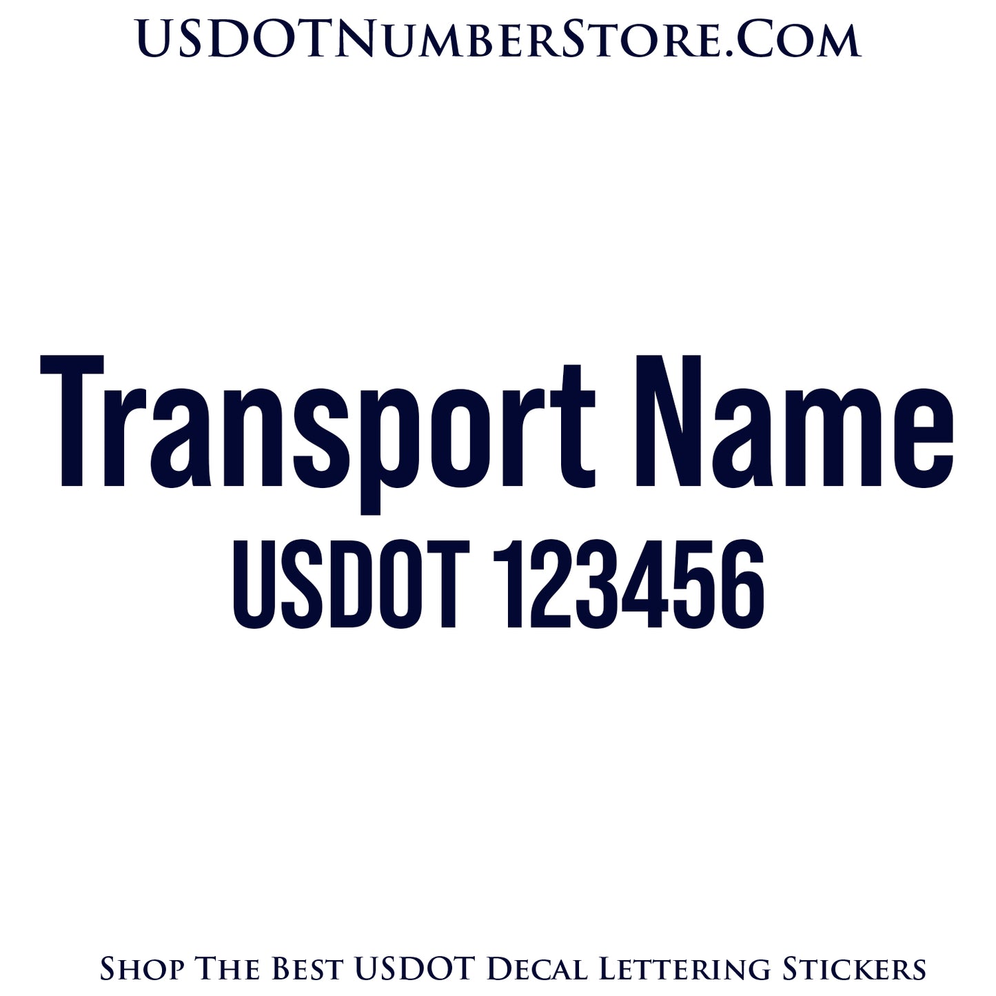 transport business name usdot decal