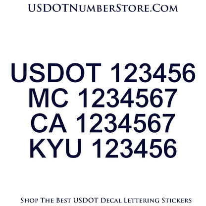 4 line usdot mc ca kyu deca