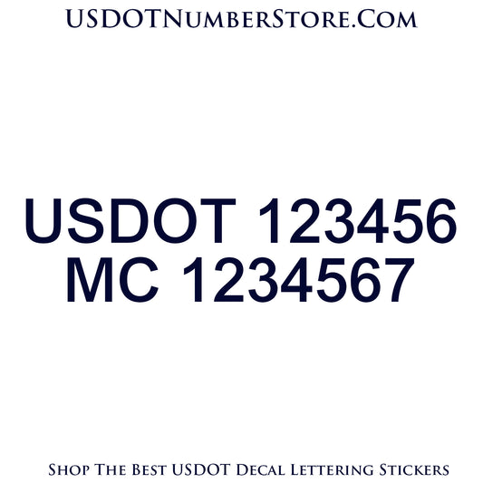 2 line usdot mc decal