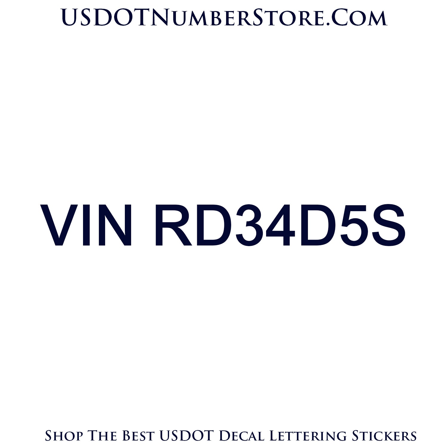 VIN Number Sticker Decal Lettering | Set of 2 – USDOTNumberStore