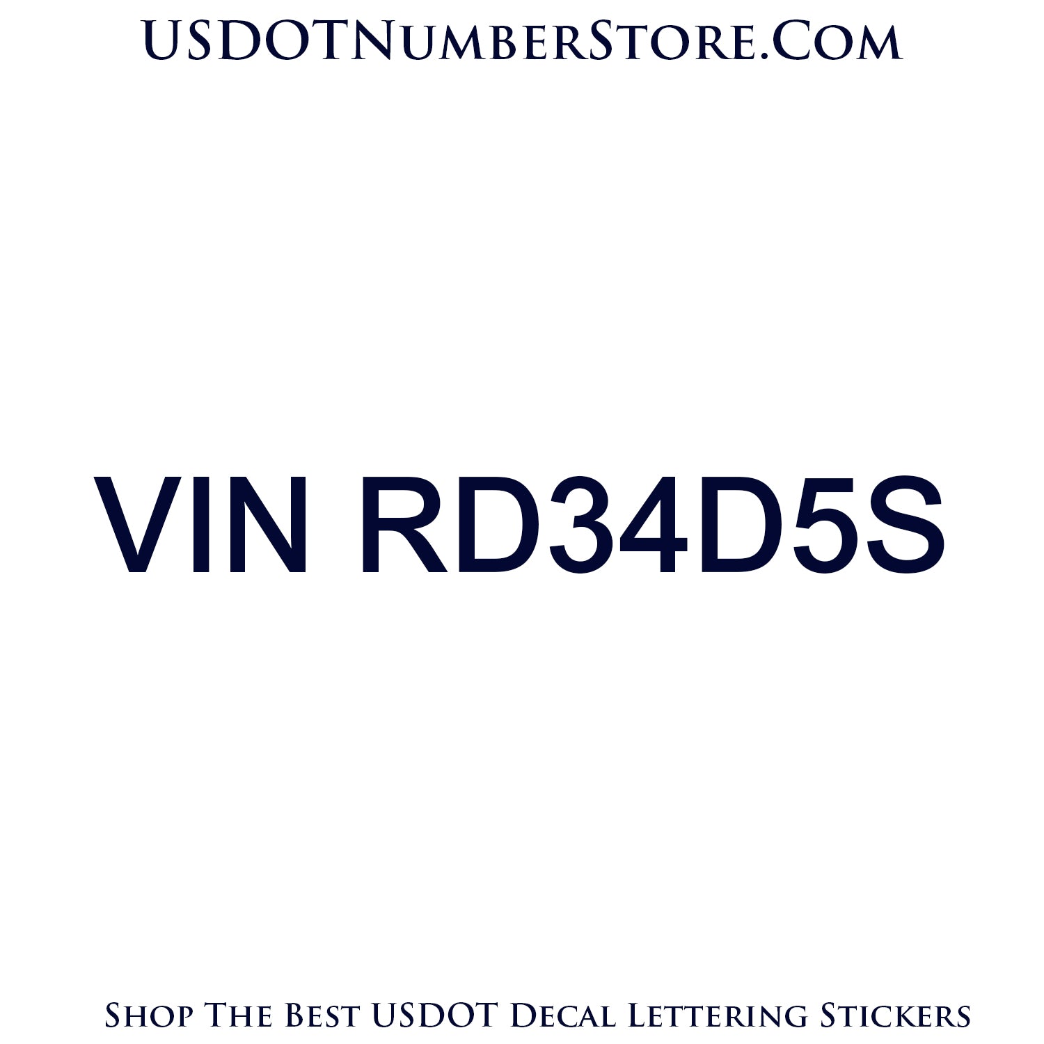 vin number decal