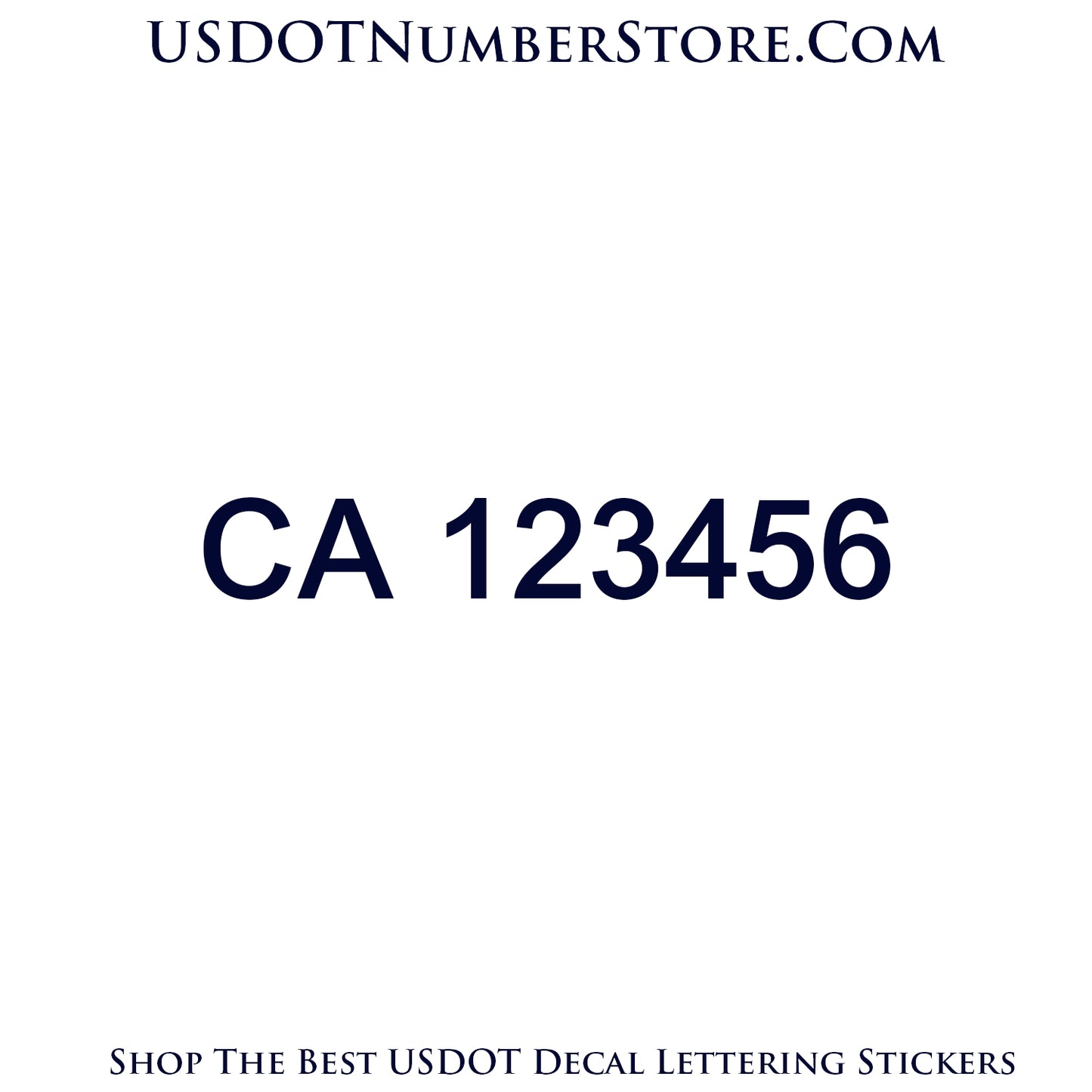 ca number decal sticker