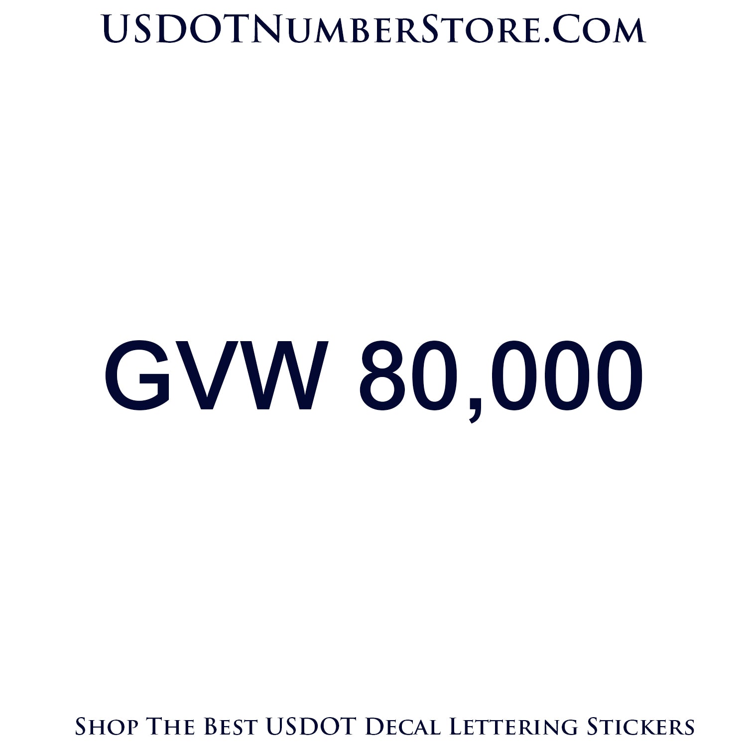 gvw number decal