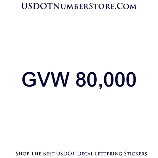 gvw number decal