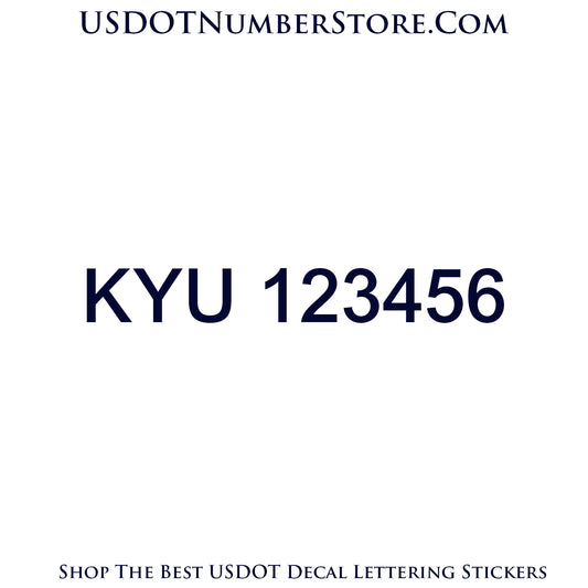 kyu number decal