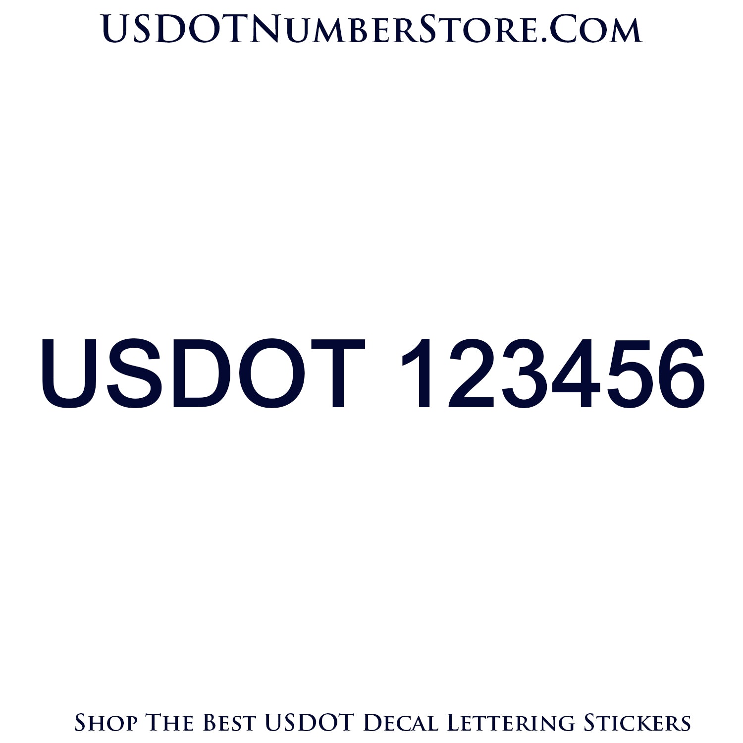 usdot number decal sticker